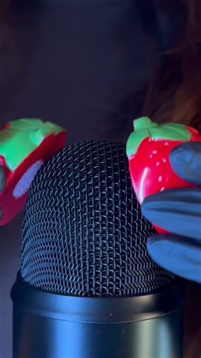 Strawberry ASMR 🍓 Scratching on Mic ✨ – Instant Tingles!