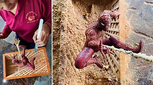 534K views · 5.7K reactions | SPIDER MAN Wood Carving Using Super Red Wood & Mahogany NO WAY HOME | Woodart Vietnam | Facebook