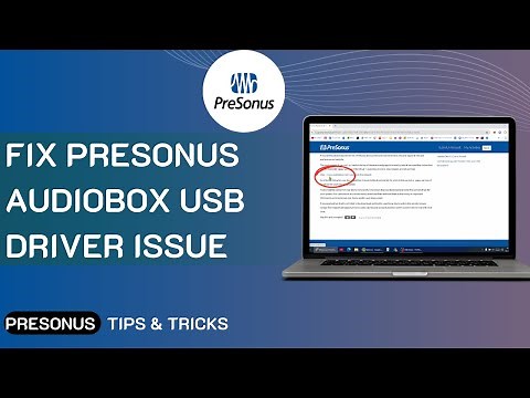 Fix Presonus AudioBox USB Driver Issue