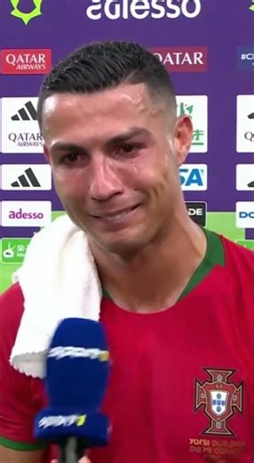 Raw Emotion: Cristiano Ronaldo Cries in Post-Match Interview #Ronaldo #CR7