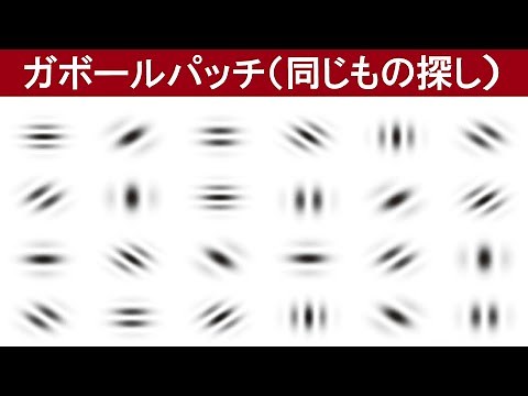 [Gabor patch] Increases the ability to see in the brain (visual acuity in the brain)
