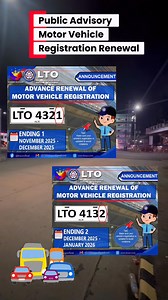 534K views · 1.1K reactions | Public Advisory Motor Vehicle Registration Renewal #lto #roadtraffic #mmda #driving #driver #roadsafety #driverslicense | Road Traffic | Facebook