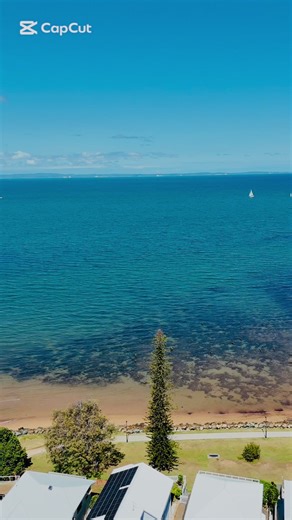 Beautiful Redcliffe Beach In Brisbane 🇦🇺❤️ #dji #drone #brisbane #australia #fyp