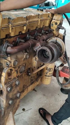 Caterpillar C7 Engine starting after Assembling #automobile