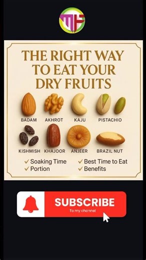 Right Way to Eat Dry Fruits 🥜 (Best Time & Soaking)#Shorts #DryFruits #HealthyEating #gooddiet