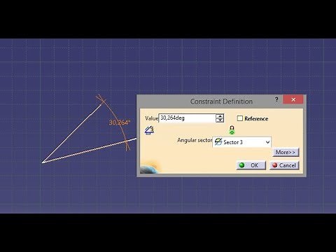 CATIA v5 enter sketch angles in degrees minutes seconds