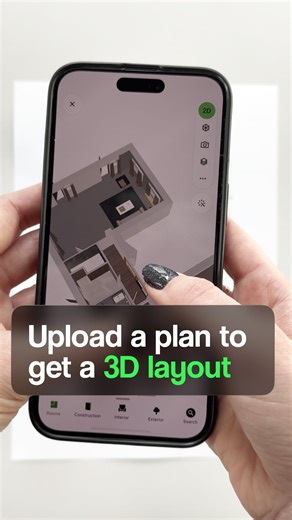 Planner 5D | Interior Design Platform on Instagram: "Stop redrawing your floor plan 🚫 Snap a photo of your room and let Planner 5D instantly transform it into a stunning 3D layout 🏡 Let AI do the hard work. Customize, tweak, and bring your dream home to life in minutes 🤖✨ #interiorinspiration #homedesigninspo #homedecor #homedesign #homedecoration #interiordesign #interiordesignideas #livingroomdecorideas #livingroomdetails #livingroomdecoration #livingroomdecor #livingroomdecor #livingroomin