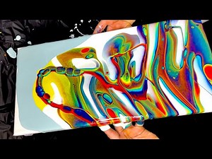 Acrylic Pour Painting Using A Funnel! (Fluid Art With Silicone Oil!)