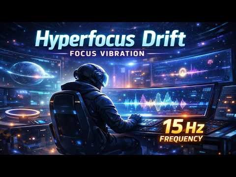 Hyperfocus Drift – 15 Hz Focus Vibration | Deep Concentration Music for Study, Work & Productivity