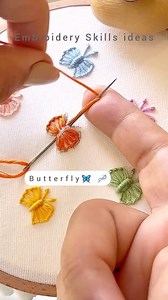 Beautiful Butterfly Embroidery Tips #needlework #embroidery #fbreels #foryou #reels #trending | Embroidery Skills ideas