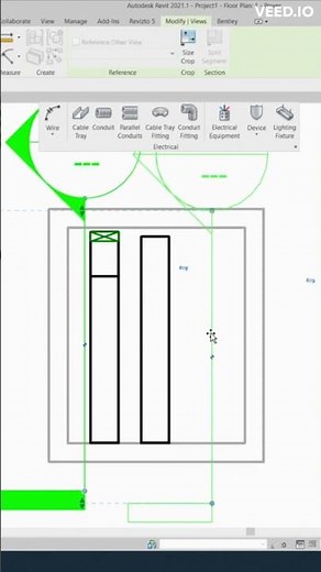 Cable tray riser In Revit