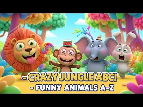 Crazy Jungle ABC 🦁🤪 | Funny Jungle Animals A to Z | Kids Learning Cartoon