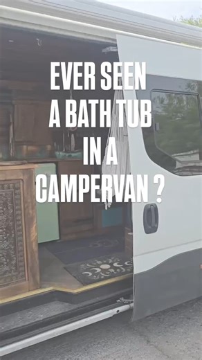 Project Vanlife 🚐 | A tub under the bed, a wood burner by the door, and a 19th century walnut dresser panels. Yep, someone out here really said, “why not... | Instagram