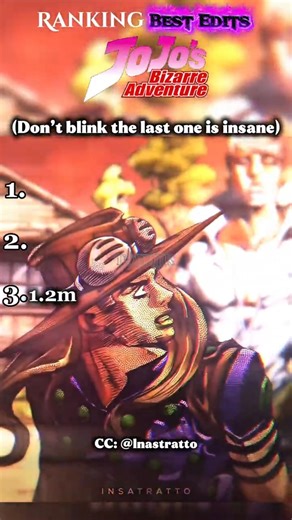 Ranking THE BEST JoJo Edits (Last one is literally 10/10 🤯 #shorts #jojosbizarreadventure #anime