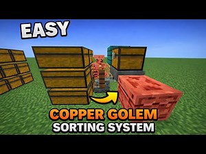 THE EASIEST FOOLPROOF Copper Golem Sorting System in Minecraft