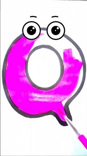 Drawing the Letter Q ✍️ | Easy & Beautiful Alphabet Art #littlearthands #youtube