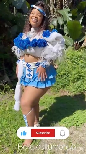 Zuluviral dance madebwith blue ittire #africa #africanfashion #zulugirl #shortfeeds SHORTFEEDS