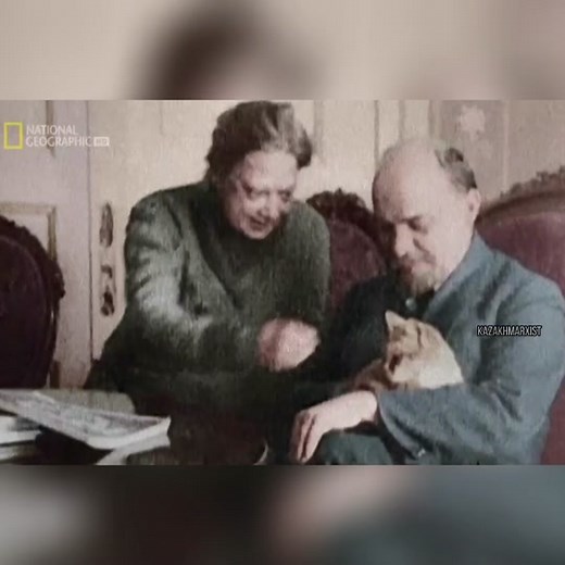 Lenin and Krupskaya with a cat 🥺 #lenin #cat #ussr #kazakhmarxist
