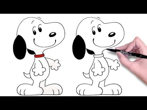 Snoopy drawing easy for kids and toddler! Kids art Snoopy drawing step by step