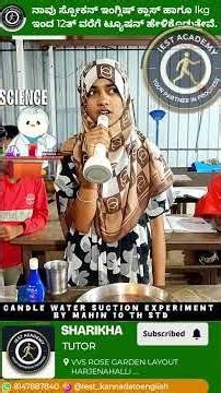 Candle and Water Experiment | Science Magic Explained | IEST Academy