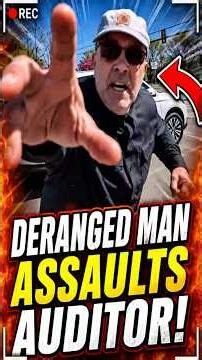 DERANGED MAN ASSAULTS AUDITOR! 😳🔥 #firstamendment #civicchaos #funny #shorts