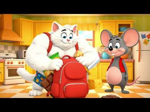 Muscle Cat & Big Mouse 😹🐭 Funny Cartoon Advent