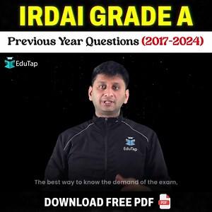 IRDAI Grade A preparation without previous year questions (PYQs) is incomplete. If you don’t know what is asked in the IRDAI assistant manager exam, you are not preparing properly. Previous Year Questions help you understand: ✅ True syllabus of the exam ✅ Most important topics ✅ Real difficulty level Based on memory, we have compiled and solved IRDAI Grade A PYQs (2017–2024) for Phase 1 & 2. Download the FREE PDF and start preparing with clarity. | EduTap