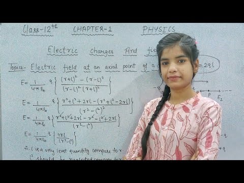 Chapter 1 ||✨ Most Important Topics Electric field at an axial point of a dipole✨|| by Komal Ma'am