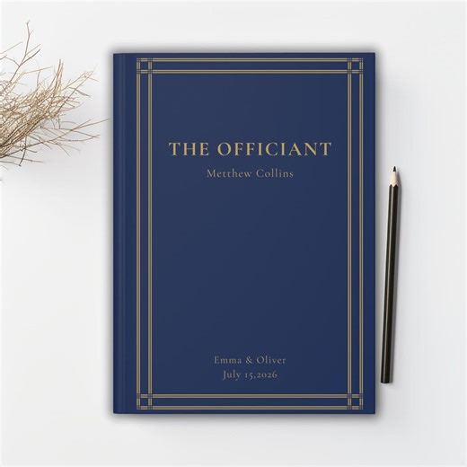 Custom Officiant Book Wedding Ceremony Notebook Pastor Script Keepsake Gift Officiant Personalized Journal Thank You for Marrying Us - Etsy