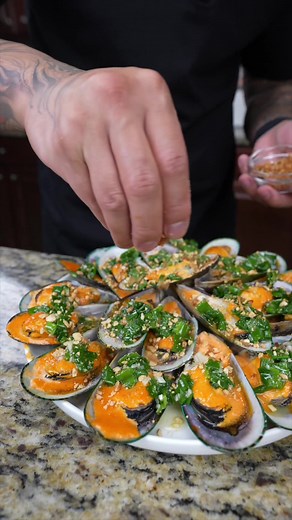 Baked Mussels 🫡 #seafood #quickrecipes