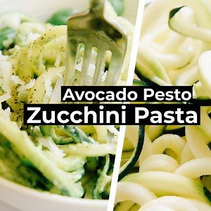 11K views · 43 reactions | ZUCCHINI PASTA - This spiralized zucchini pasta is tossed in creamy basil and avocado pesto to make a deliciously low carb and gluten-free dinner! Get the full recipe here: https://www.liveeatlearn.com/zucchini-pasta-with-creamy-avocado-pesto/ | Live Eat Learn | Facebook