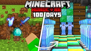 I Survived 100 Days Of Minecraft Hardcore With Random DROPS AND CRAFTS… Here's What Happened