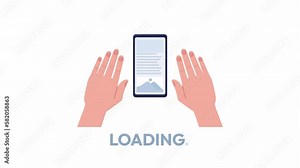 Animated website updating loader. Responsiveness. Flash message 4K video footage. Color isolated loading wait-animation progress indicator with alpha channel transparency for web design, social media