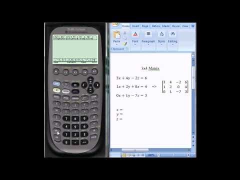 Using rref on the Ti 89
