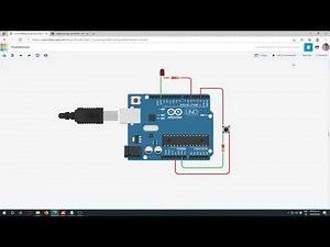 Simulando Arduino en Tinkercad con código de programa en texto