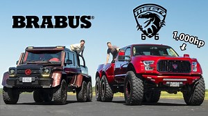 MegaRaptor 6x6 VS Mercedes-AMG BRABUS 6x6 – 2 Monsters Battle It Out