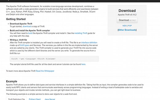 Apache Thrift rpc框架的学习（转载自YouTube）