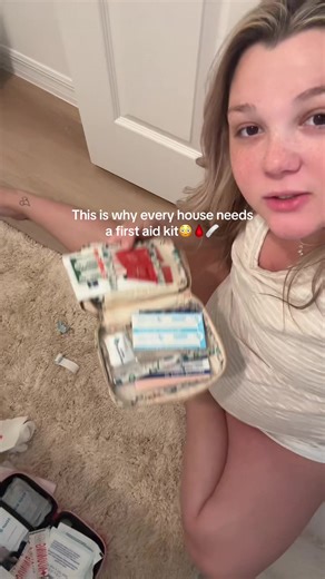 Not me actually needing my first aid kit today 😳 #momlife #safetyfirst
