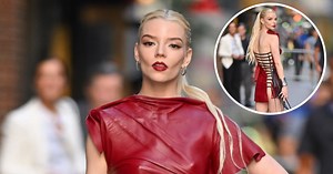 Anya Taylor-Joy Flashes Bare Butt in Lace-Up Mini Dress: Photos