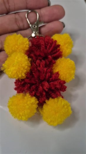 DIY Keychain | Cute & Easy Yarn Craft #simplecraftideas #viralcraft #woolencraft #utubeshort