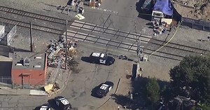 Raw video: Scene of fatal Amtrak collision with pedestrian in Oakland