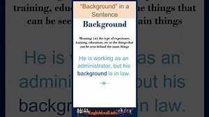 Background meaning Background in a Sentence Most common words in English shorts