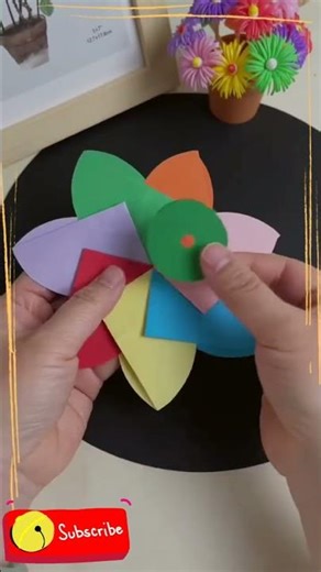 how to make a colorful paper pinwheel