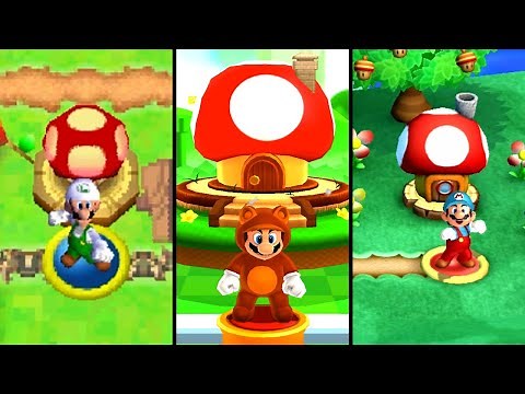 Evolution of Toad Houses in Super Mario (1988-2022)