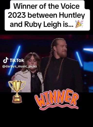 Winner of the Voice 2023 between Huntley and Ruby Leigh is… 🎉 these a... | huntley the voice