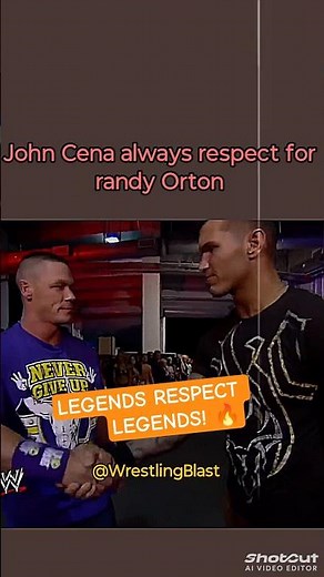 John Cena's Ultimate Respect for Randy Orton 👑#randyorton #johncena #respect #wwe #wrestlingblast