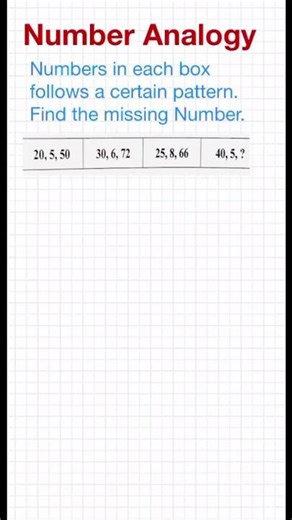 Only smart minds can find the missing number | Number Analogy #maths #shortsfeed #viralshorts