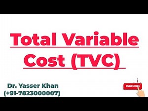 Total Variable Cost | Variable Cost | TVC | Cost | Theory Of Cost | Economics | Microeconomics
