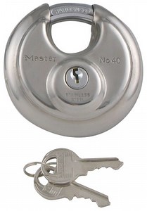 Master Lock Stainless Steel Padlock with Shielded Shackle - 3/8" Diameter Shackle Master Lock Padloc