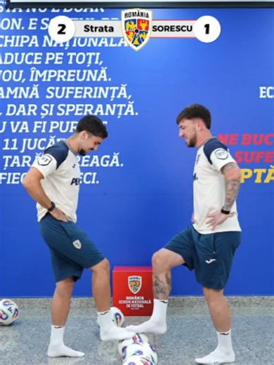 Tony Strata vs. Deian Sorescu I-am pus pe tricolori față în față într-un duel de viteză și reacție. ⚡️⚽️ Cine crezi că a adunat cele mai multe mingi și a ieșit învingător? 🥇👀 #echipanationala #fotbal #romania @sorescudeian